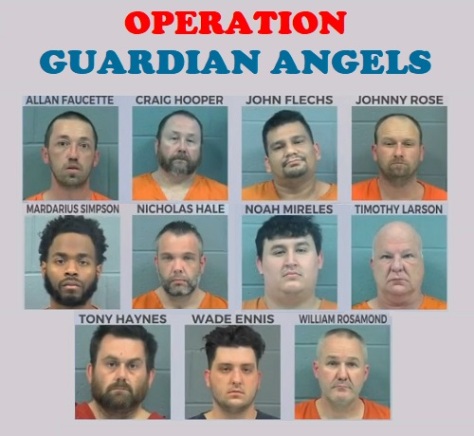 .jpg photo of suspects arrested in child predator sting
